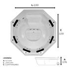 Spa Redondo Madrid COMPLETO com hidromassagem em acrílico | S